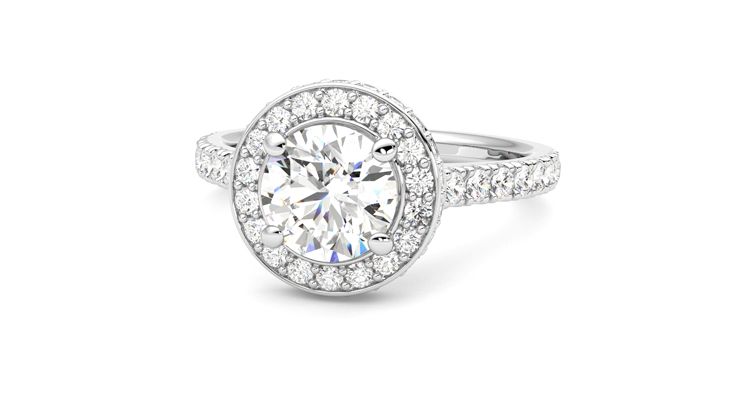 Taylor & Hart Elixir Round Engagement Ring 360 degree image 27