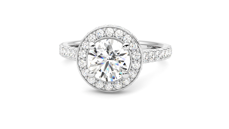 Taylor & Hart Elixir Round Engagement Ring 360 degree image 28