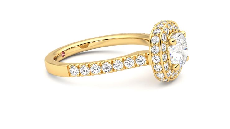 Taylor & Hart Elixir Cushion Engagement Ring 360 degree image 8