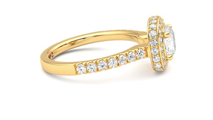 Taylor & Hart Elixir Cushion Engagement Ring 360 degree image 9