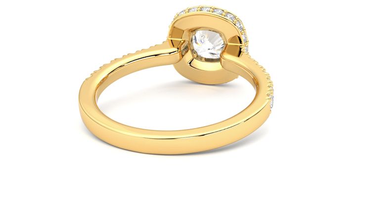 Taylor & Hart Elixir Cushion Engagement Ring 360 degree image 14