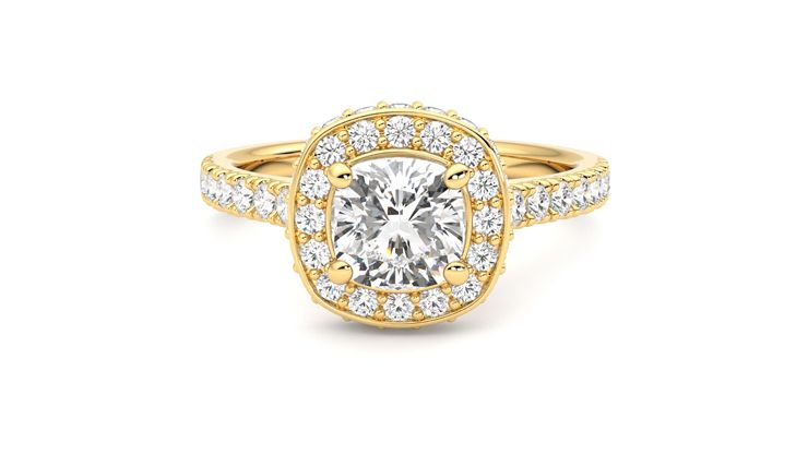 Taylor & Hart Elixir Cushion Engagement Ring 360 degree image 29