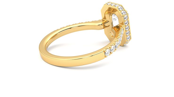 Taylor & Hart Elixir Emerald Engagement Ring 360 degree image 12