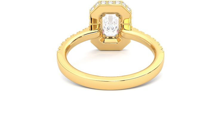 Taylor & Hart Elixir Emerald Engagement Ring 360 degree image 15
