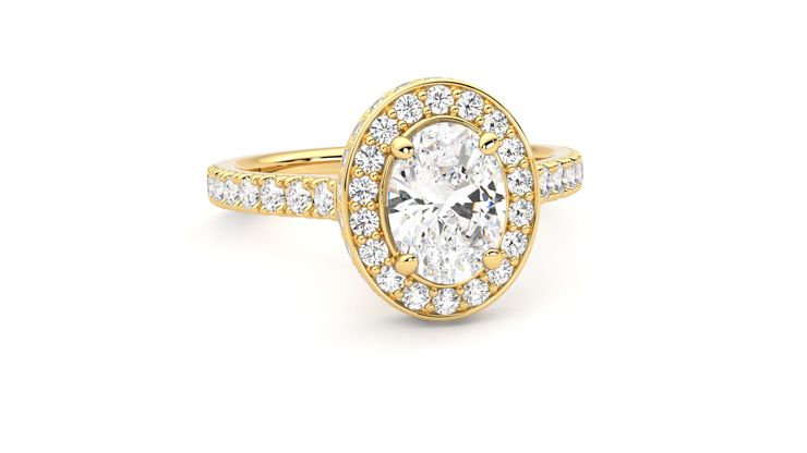 Taylor & Hart Elixir Oval Engagement Ring 360 degree image 3