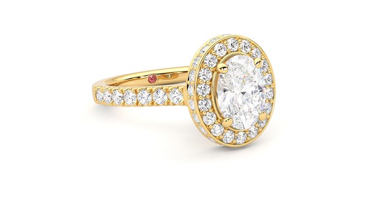 Taylor & Hart Elixir Oval Engagement Ring 360 degree image 5