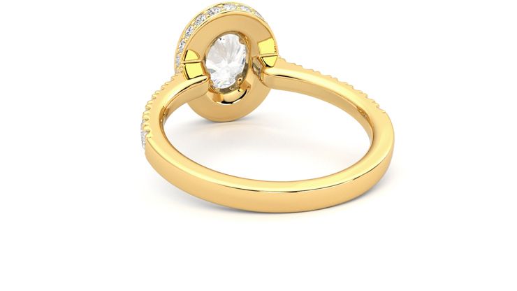 Taylor & Hart Elixir Oval Engagement Ring 360 degree image 16