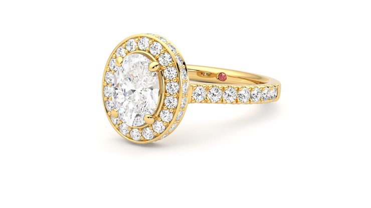 Taylor & Hart Elixir Oval Engagement Ring 360 degree image 25