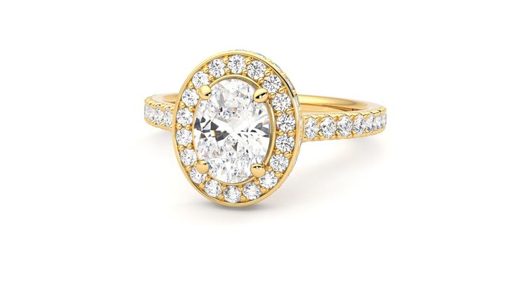 Taylor & Hart Elixir Oval Engagement Ring 360 degree image 27