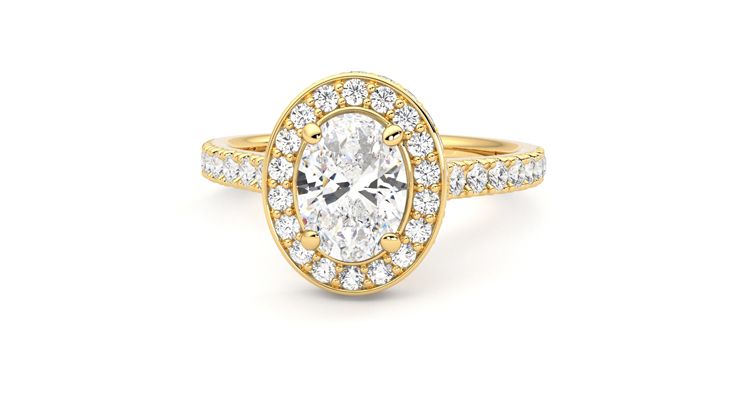 Taylor & Hart Elixir Oval Engagement Ring 360 degree image 28