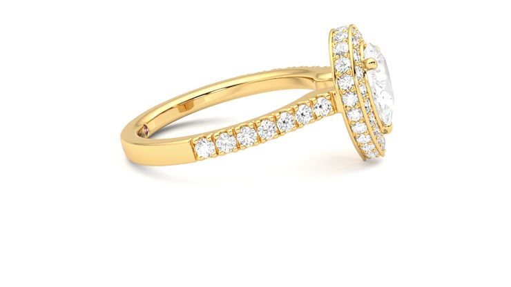 Taylor & Hart Elixir Pear Engagement Ring 360 degree image 9