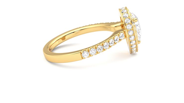 Taylor & Hart Elixir Pear Engagement Ring 360 degree image 10
