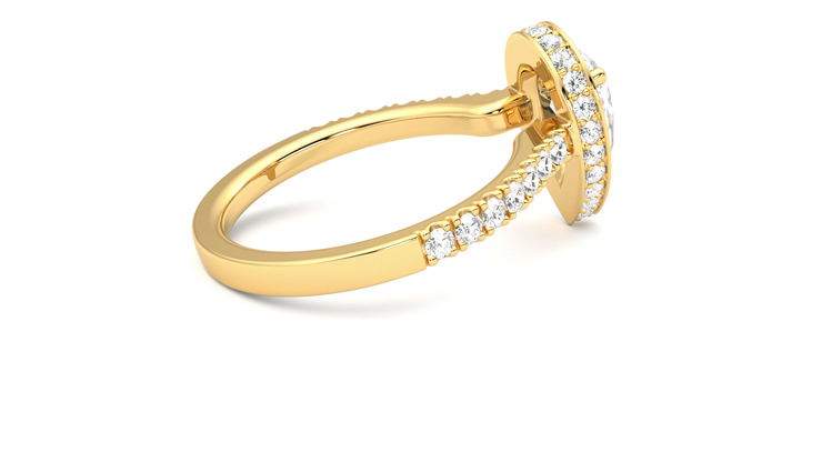 一流の品質 ハウトカラット レディース リング アクセサリー Alternating Pear Lab Created Diamond  Eternity Ring 18K ROSE GOLD