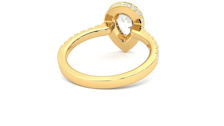 Taylor & Hart Elixir Pear Engagement Ring 360 degree image 14