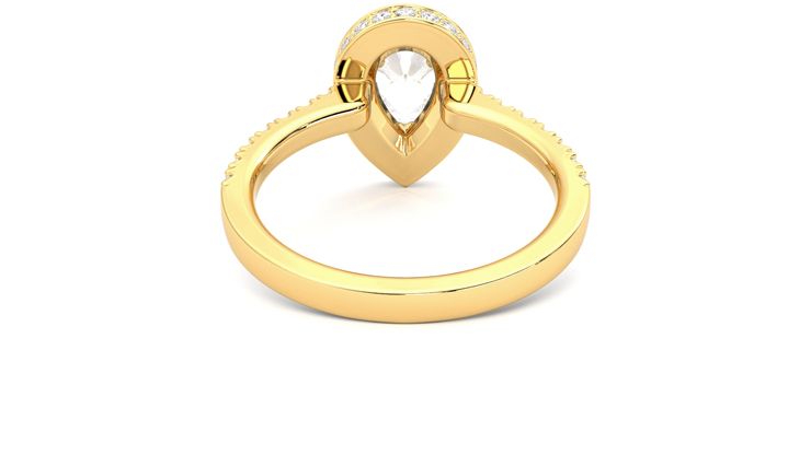 Taylor & Hart Elixir Pear Engagement Ring 360 degree image 15