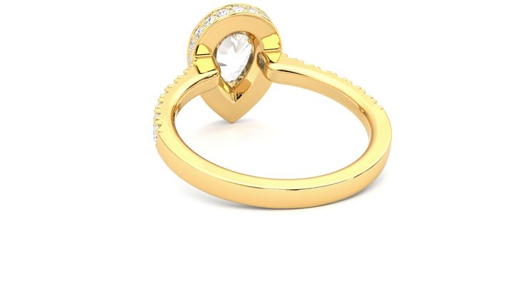 Taylor & Hart Elixir Pear Engagement Ring 360 degree image 16