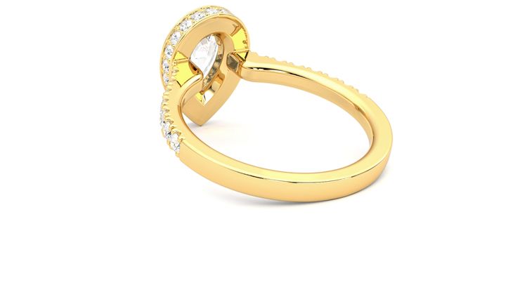 Taylor & Hart Elixir Pear Engagement Ring 360 degree image 17