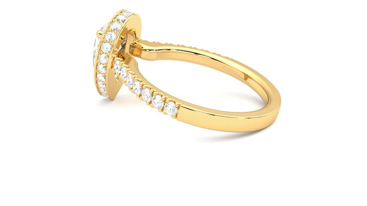 Taylor & Hart Elixir Pear Engagement Ring 360 degree image 19