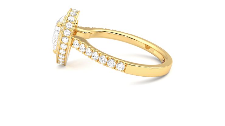 Taylor & Hart Elixir Pear Engagement Ring 360 degree image 20