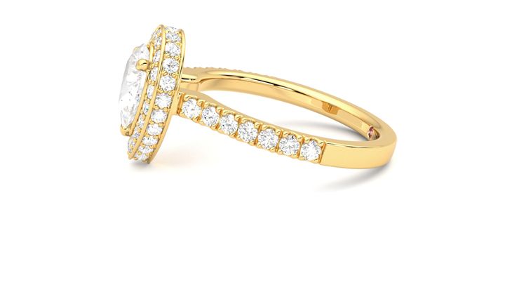 Taylor & Hart Elixir Pear Engagement Ring 360 degree image 21