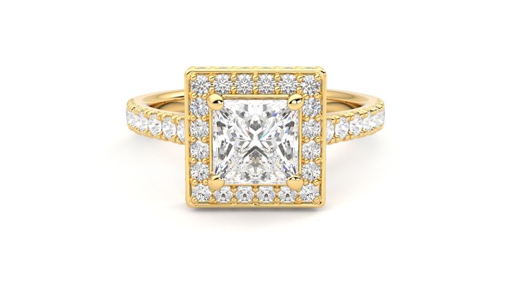 Taylor & Hart Elixir Princess Engagement Ring 360 degree image 0