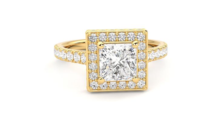 Taylor & Hart Elixir Princess Engagement Ring 360 degree image 2