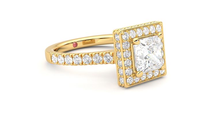 Taylor & Hart Elixir Princess Engagement Ring 360 degree image 6