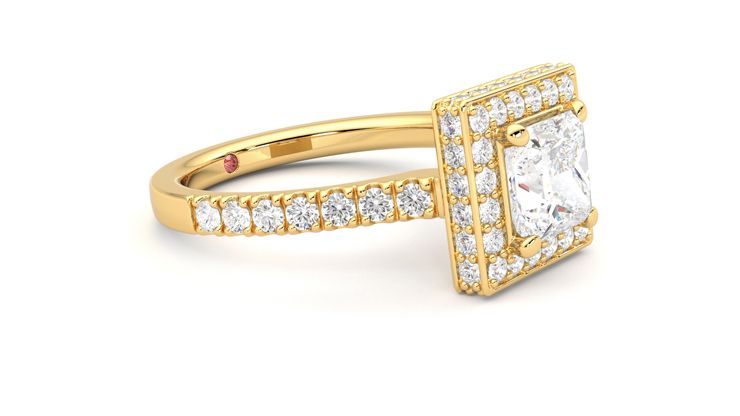 Taylor & Hart Elixir Princess Engagement Ring 360 degree image 7