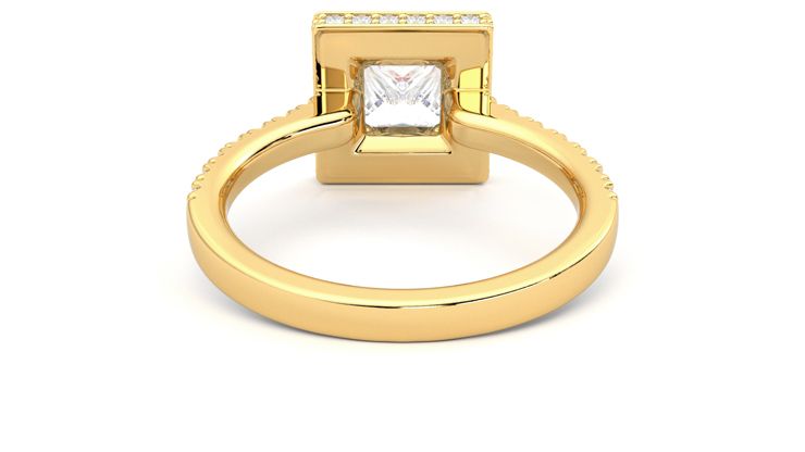 Taylor & Hart Elixir Princess Engagement Ring 360 degree image 15