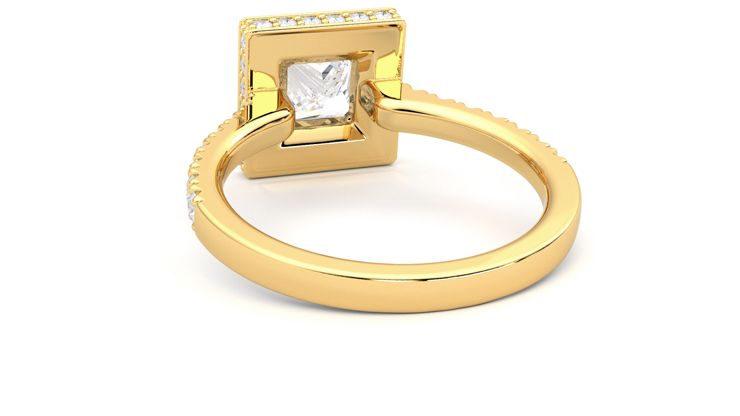 Taylor & Hart Elixir Princess Engagement Ring 360 degree image 16