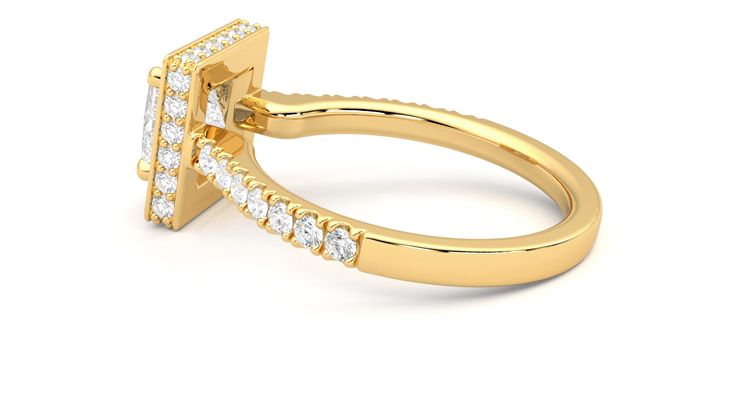 Taylor & Hart Elixir Princess Engagement Ring 360 degree image 19