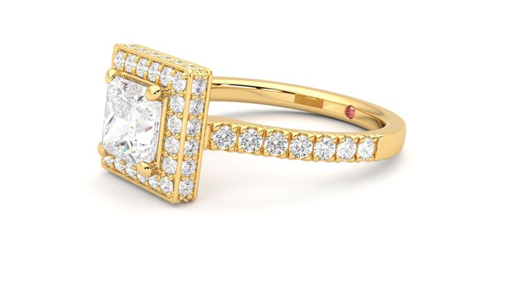 Taylor & Hart Elixir Princess Engagement Ring 360 degree image 23