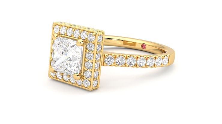 Taylor & Hart Elixir Princess Engagement Ring 360 degree image 24
