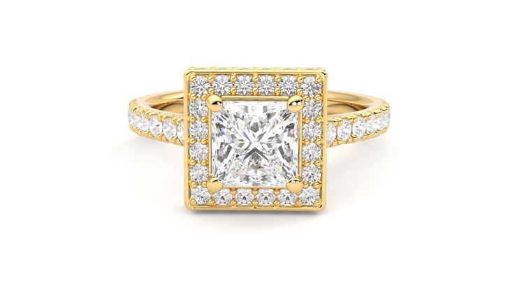Taylor & Hart Elixir Princess Engagement Ring 360 degree image 29