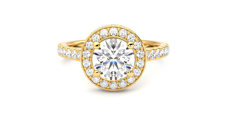 Taylor & Hart Elixir Round Engagement Ring 360 degree image 0