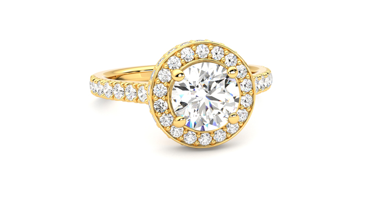 Taylor & Hart Elixir Round Engagement Ring 360 degree image 3