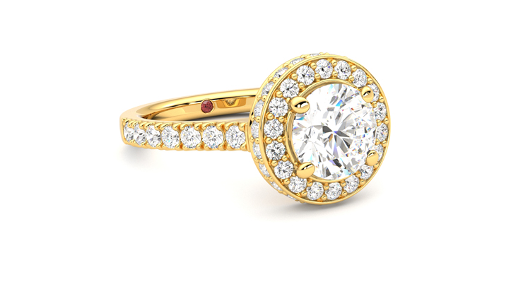 Taylor & Hart Elixir Round Engagement Ring 360 degree image 5