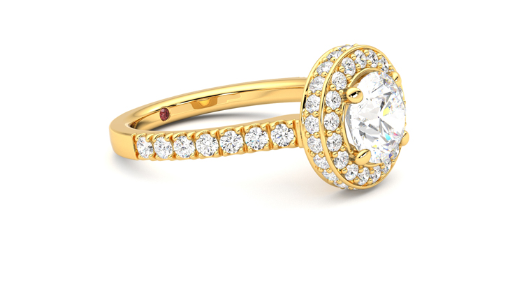 Taylor & Hart Elixir Round Engagement Ring 360 degree image 7