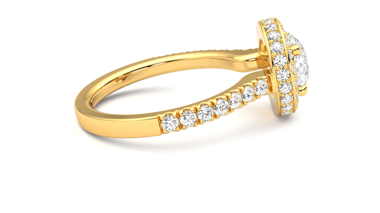 Taylor & Hart Elixir Round Engagement Ring 360 degree image 11
