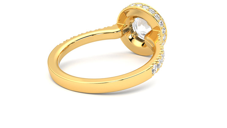 Taylor & Hart Elixir Round Engagement Ring 360 degree image 13