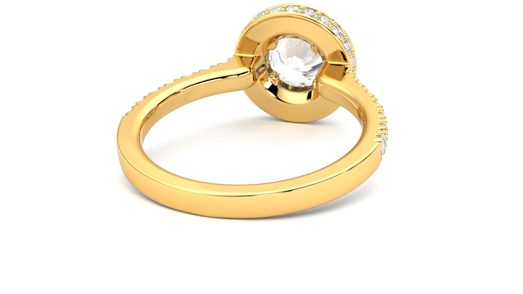 Taylor & Hart Elixir Round Engagement Ring 360 degree image 14