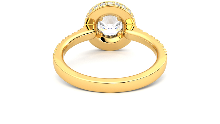 Taylor & Hart Elixir Round Engagement Ring 360 degree image 15