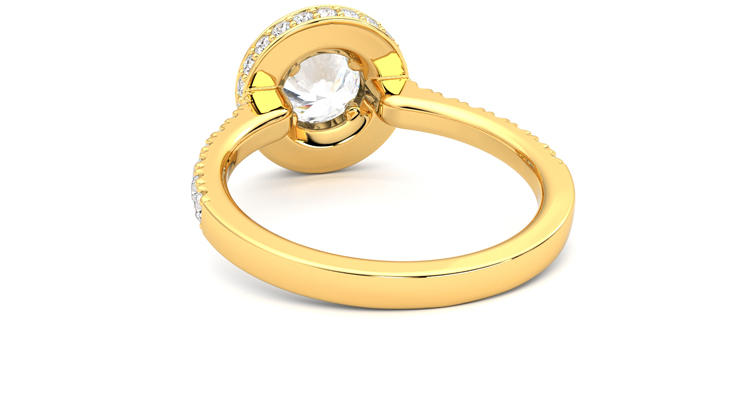 Taylor & Hart Elixir Round Engagement Ring 360 degree image 16