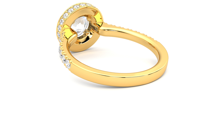 Taylor & Hart Elixir Round Engagement Ring 360 degree image 17