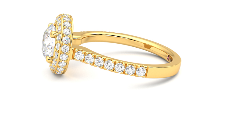 Taylor & Hart Elixir Round Engagement Ring 360 degree image 21