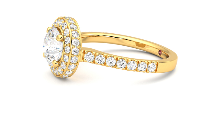 Taylor & Hart Elixir Round Engagement Ring 360 degree image 22