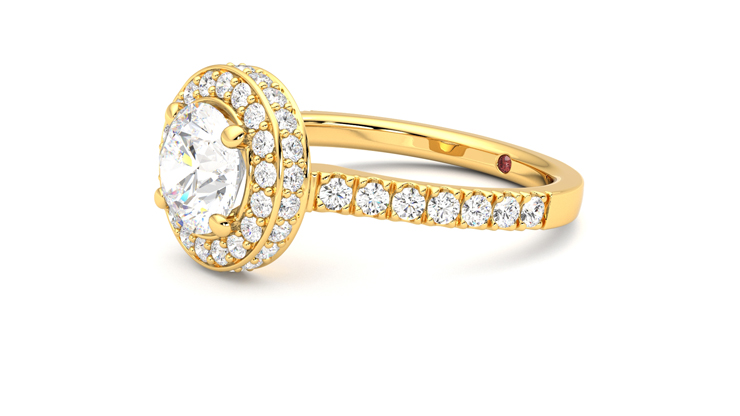 Taylor & Hart Elixir Round Engagement Ring 360 degree image 23