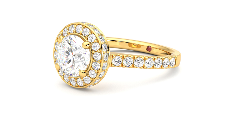 Taylor & Hart Elixir Round Engagement Ring 360 degree image 24