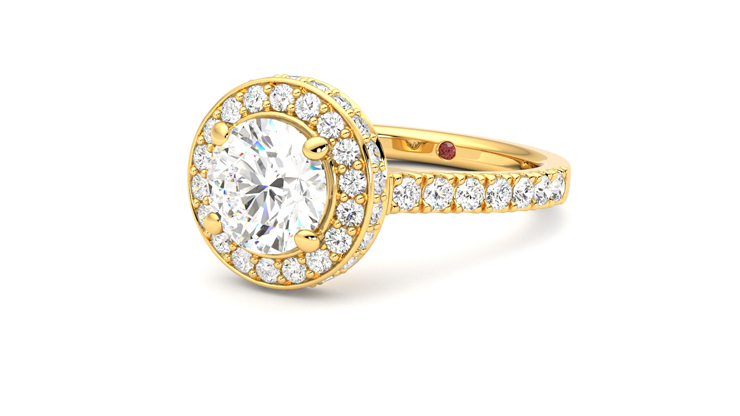 Taylor & Hart Elixir Round Engagement Ring 360 degree image 25