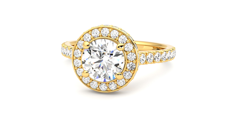 Taylor & Hart Elixir Round Engagement Ring 360 degree image 27